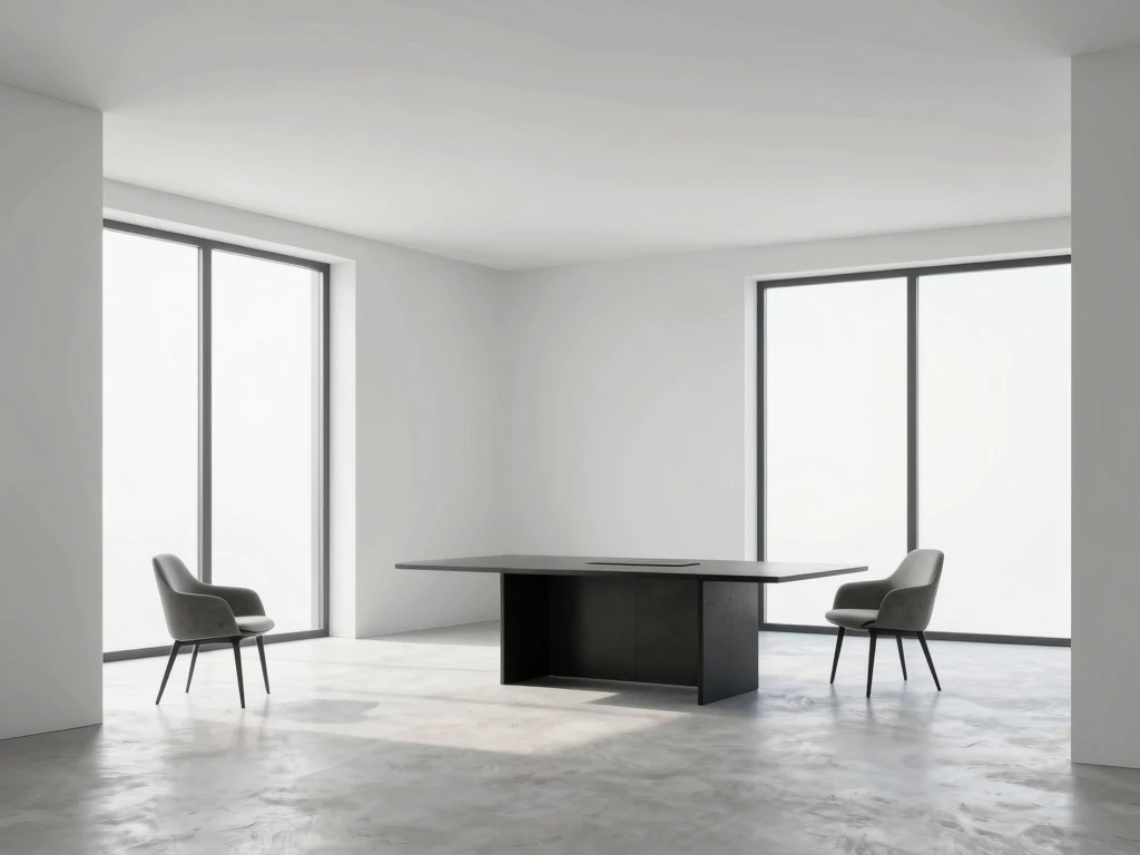 Modern interieur met strakke lijnen