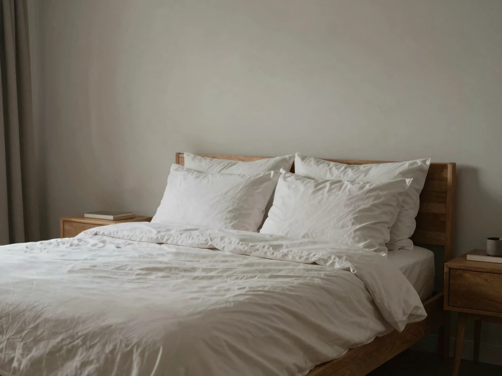 Serene slaapkamer met zachte tinten